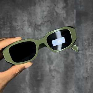 Prada Olive Green Sunglasses with Black Lenses